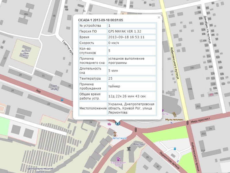 Окно работы программы мониторинга. Пример определения местоположения по LBS Окно работы программы мониторинга. Приер определения местоположения по LBS